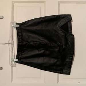 Missguided coated denim mini skirt